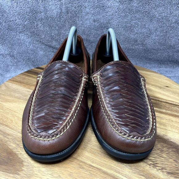 Sperry Top Sider Gold Cup Men's 9 M Brown Woven Loafer Slip On Boat Shoe Loafers - Picture 2 of 9
